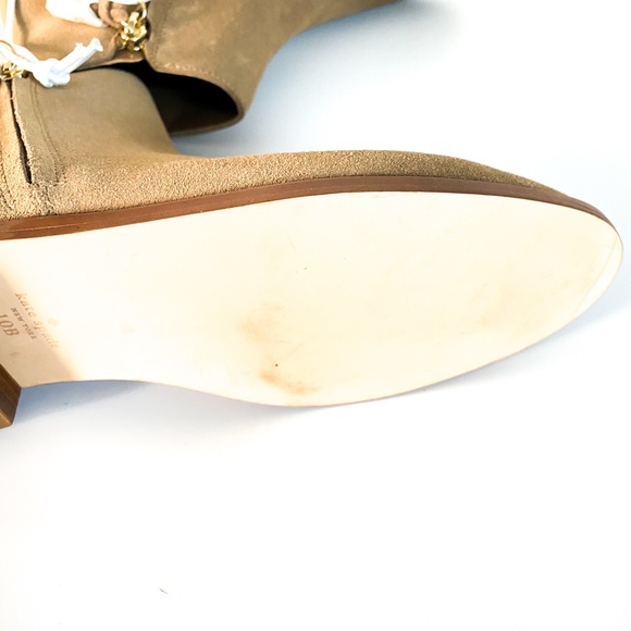 NEW Kate Spade Suede Leather Ankle Boots Booties Camel Carmel  Women's Size 10 - Picture 12 of 13